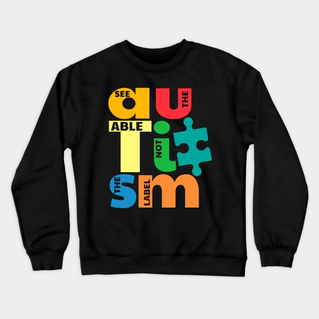 Puzzle Pieces Autism Awareness Crewneck Sweatshirt by specaut